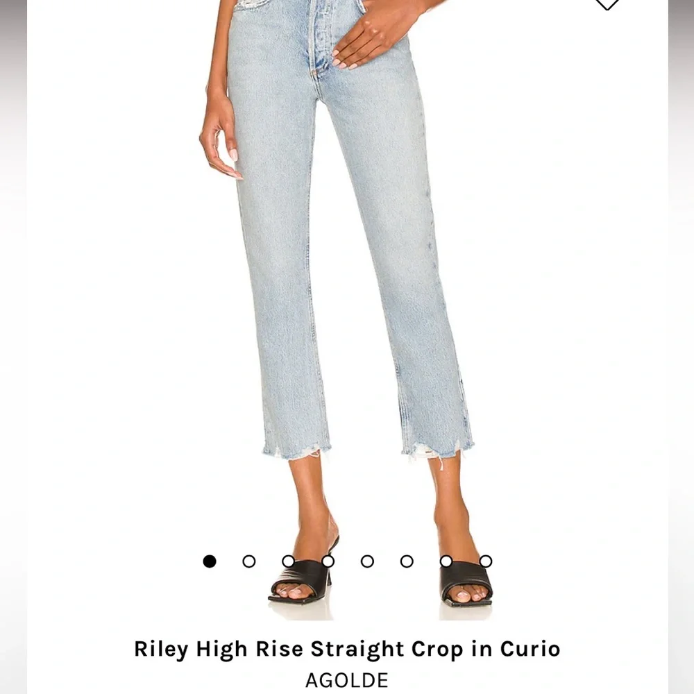 Agolde Riley High Rise Crop Jeans - Picture 1 of 7